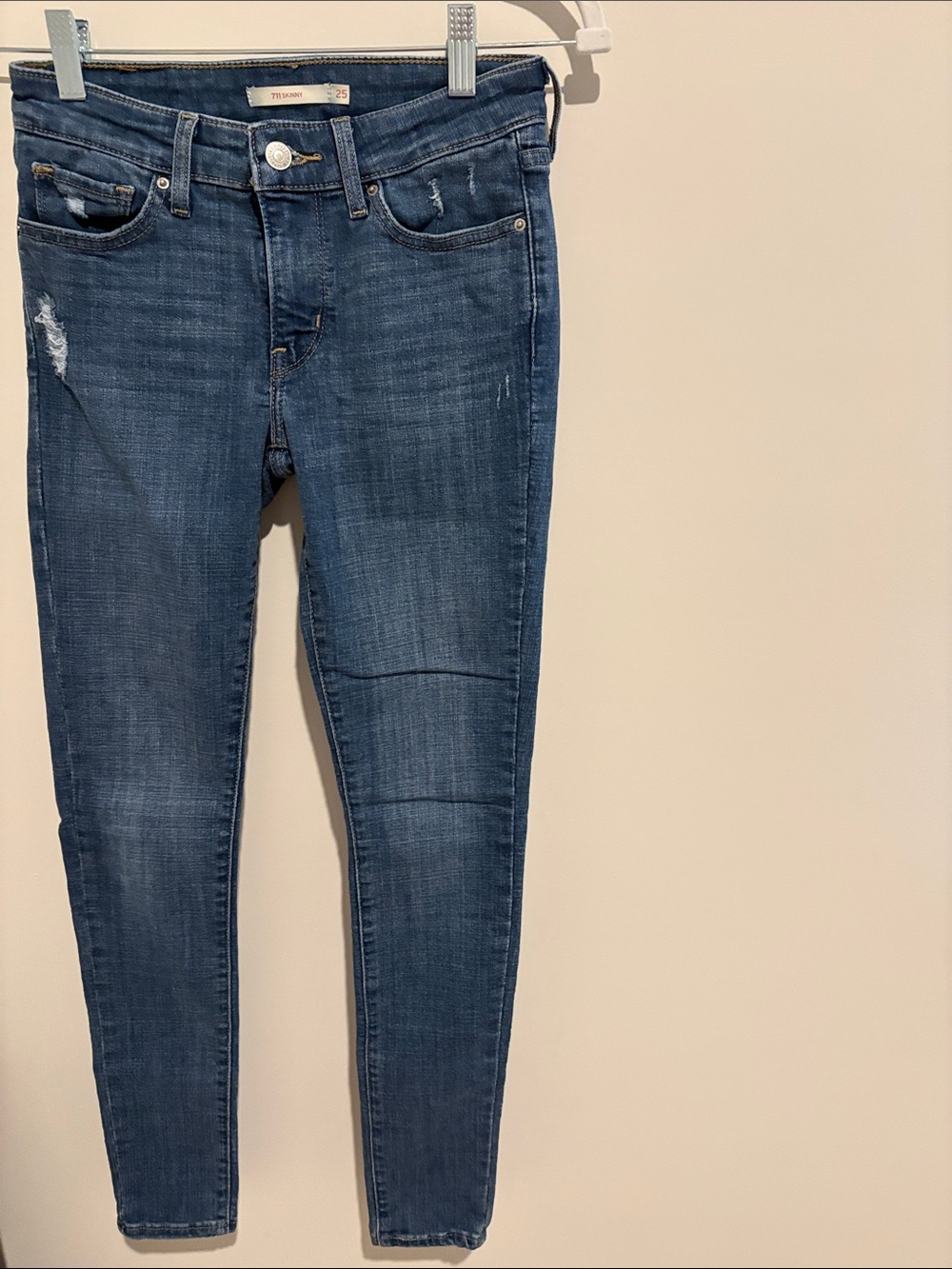 Women's Dark Blue Stretch Jeggings - High-Rise Skinny Fit